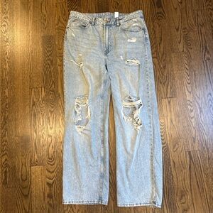 Distressed Light Blue Jeans
